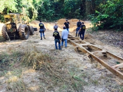 CaminhÃ£o furtado hÃ¡ dois anos Ã© encontrado enterrado no NortÃ£o 