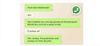 Trabalhadora Ã© indenizada apÃ³s proposta de emprego por WhatsApp nÃ£o cumprida