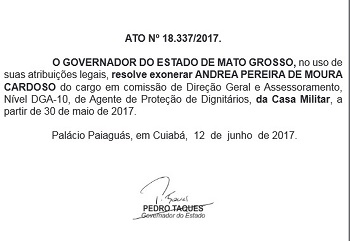 Governador exonera PM que diz ter atuado em central de escuta clandestina em MT