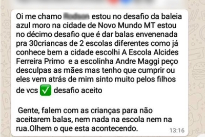 Suspeito Ã© preso em MT apÃ³s divulgar mensagem sobre etapa do jogo 