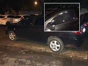 Fazendeiro Ã© perseguido e tem carro crivado por tiros