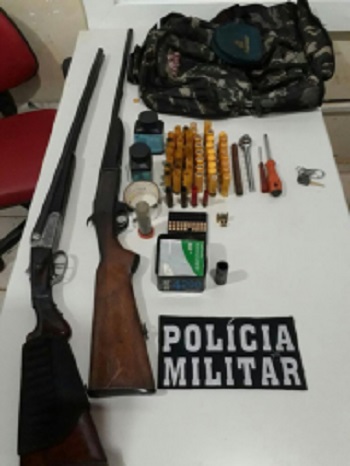 PM prende cinco com armas e muniÃ§Ãµes em MT