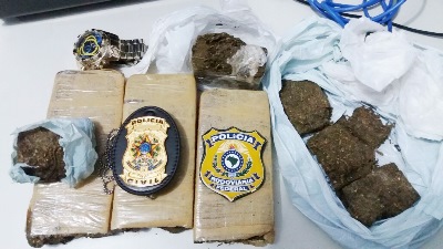 Menor Ã© apreendido com 2 kg de droga em ItaÃºba