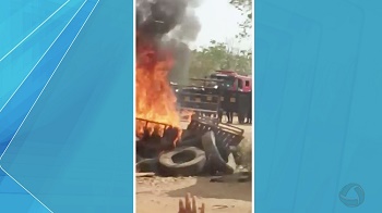 Moradores entram em conflito com policiais durante reintegraÃ§Ã£o de posse em CuiabÃ¡