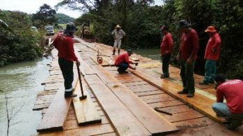 Prefeitura de MatupÃ¡ conclui revitalizaÃ§Ã£o da Ponte do Rio SÃ£o JoÃ£o na E-60