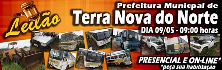 Prefeitura de Terra Nova farÃ¡ leilÃ£o de sucatas e veÃ­culos 