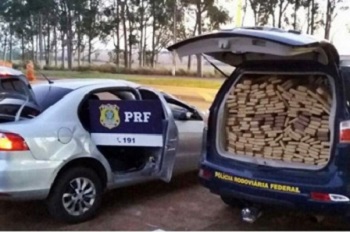 PRF apreende mais de meia tonelada de cocaÃ­na na BR-163