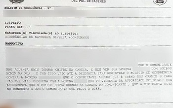 Homem diz que nÃ£o aguenta mais ser traÃ­do e faz boletim contra a mulher